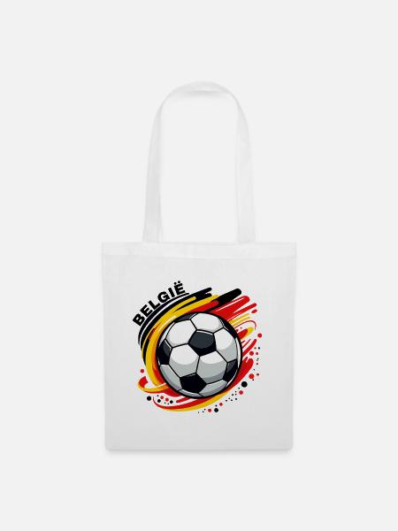 Belgischer Fußball - Stoffbeutel - Weiß