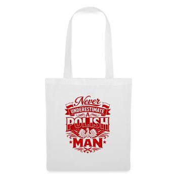 Ne jamais sous-estimer un Polonais – Polen Spruch - Sac en tissu - blanc - Devant