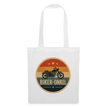 Biker-Onkel – Der coolste Onkel auf zwei Rädern - Stoffbeutel - Weiß - Vorne