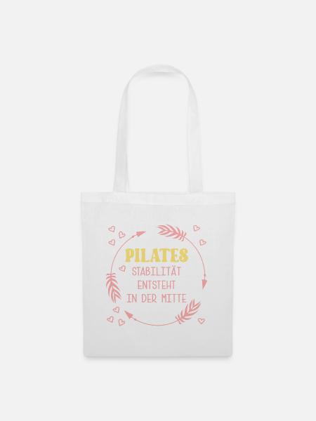Pilates Stabilität Mitte - Stoffbeutel - Weiß