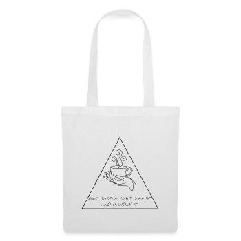 Minimalist Coffee Line Art Triangle Geometric - Tote Bag - white - Front