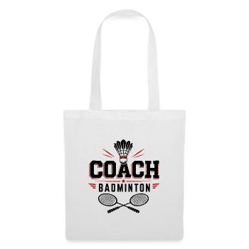 Coach badminton - Sac en tissu - blanc - Devant