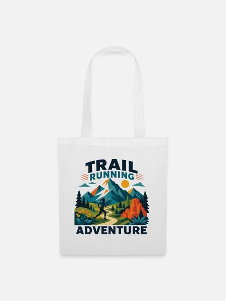 Trailrunning-Abenteuer - Stoffbeutel - Weiß