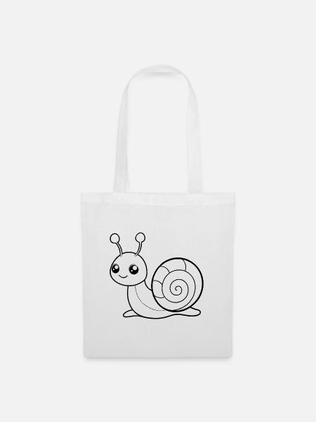 Babyschnecke - Stoffbeutel - Weiß
