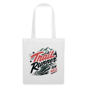 Coureur de trail. Run Wild - Sac en tissu - blanc - Devant