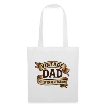 Vintage Dad – Bannière oldschool vieillie à la perfection - Sac en tissu - blanc - Devant