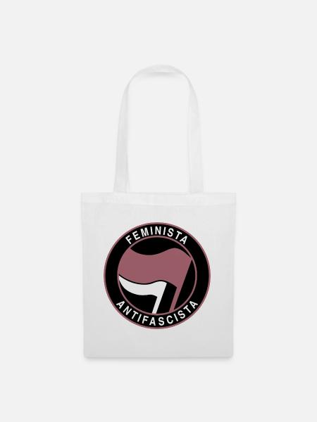 Feminista Antifascista Feminismus Statement - Stoffbeutel - Weiß