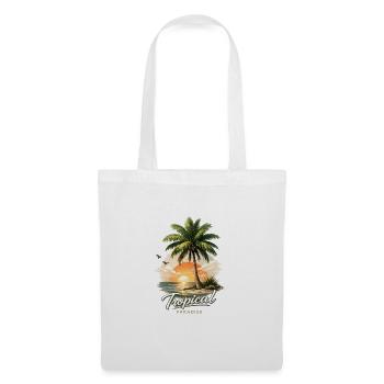 Tropical Paradise Sunset Beach Vibes - Tote Bag - white - Front