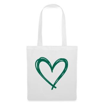 Cœur - Sac en tissu - blanc - Devant