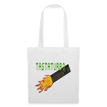 Travail informatique blague Clavier à taper rapidement - Sac en tissu - blanc - Devant