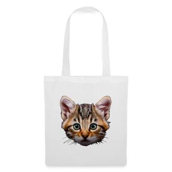 Cat head, cute animal motifs - Tote Bag - white - Front