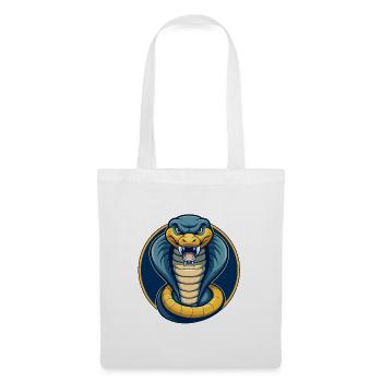 Logo clipart de personnage de personnage de dessin animé mascotte Cobra Kawaii - Sac en tissu - blanc - Devant