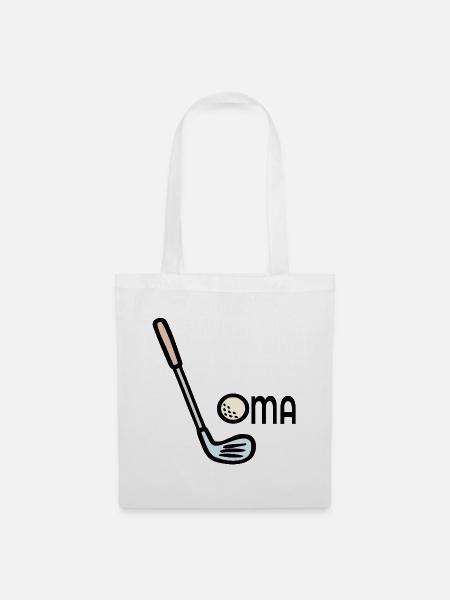 Golf Oma Golfschläger - Stoffbeutel - Weiß