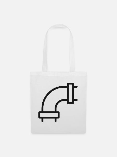 Arc Pipe Minimalistische Grafik - Stoffbeutel - Weiß