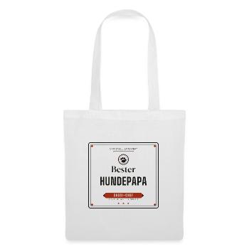 Bester Hundepapa – für Hundeliebhaber - Stoffbeutel - Weiß - Vorne