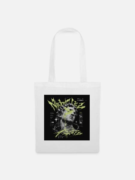 Neon Splatter Skulptur - Stoffbeutel - Weiß