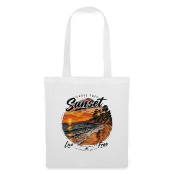 Sunset Liberté Côte et Vagues - Sac en tissu - blanc - Devant