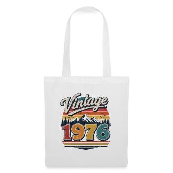 Vintage 1976 Cadeau d'anniversaire 47 ans Homme  - Sac en tissu - blanc - Devant
