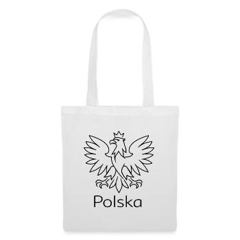 Polska Adler Wappen – Minimalistisches Design - Stoffbeutel - Weiß - Vorne