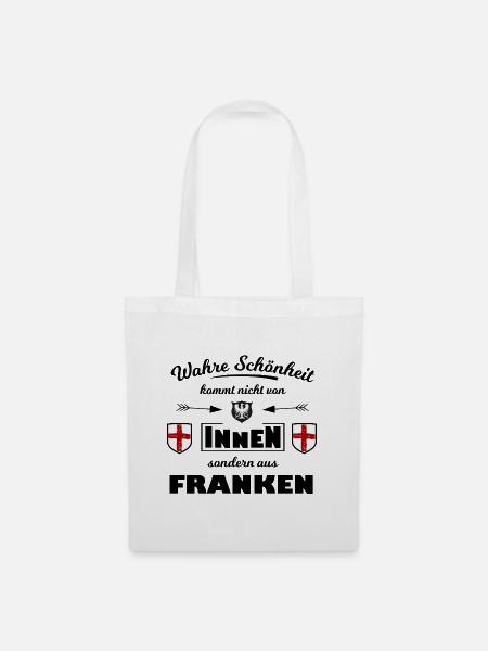 Heraldisches Schildtrio Franken - Stoffbeutel - Weiß
