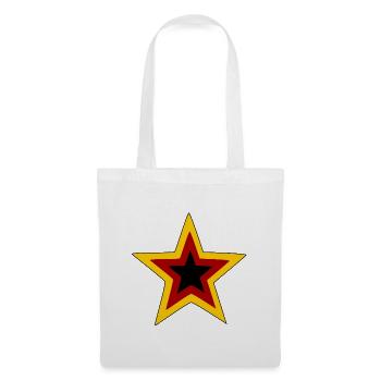 Logo de l’étoile rétro allemande - Sac en tissu - blanc - Devant