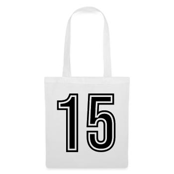 Symbole numérique 15 - Sac en tissu - blanc - Devant