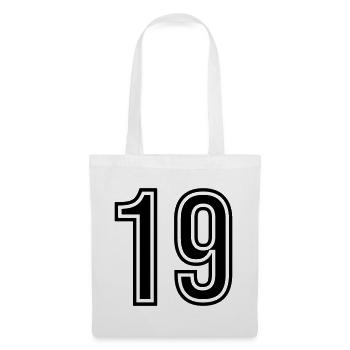 19 Number symbol - Tote Bag - white - Front