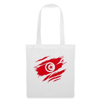 Tunisie Drapeau Tunisien Tunisienne - Sac en tissu - blanc - Devant