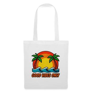 Vibes Palm Sunset - Sac en tissu - blanc - Devant