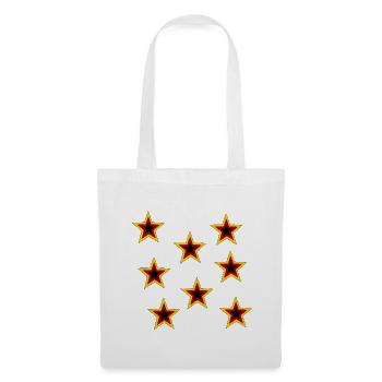 Retro Star Pattern Black - Tote Bag - white - Front