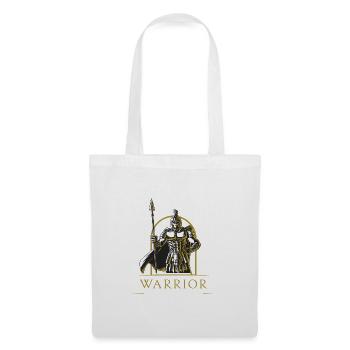 Lance Spartan Warrior Design en or - Sac en tissu - blanc - Devant