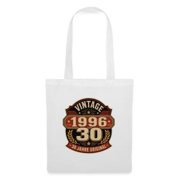 Vintage 1996 – 30 Jahre Original - Stoffbeutel - Weiß - Vorne