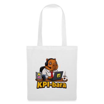T-shirt drôle drôle de bureau de capybara d’entreprise KPIbara - Sac en tissu - blanc - Devant