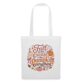 Conception de citrouille pour éventails de citrouille - Sac en tissu - blanc - Devant