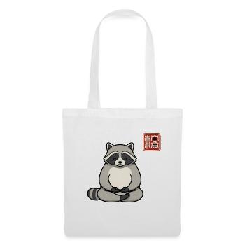 Funny Meditating Raccoon Zen Humour Gift - Tote Bag - white - Front