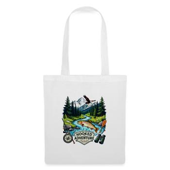 Hooked on Adventure: Mountain River Angling - Tote Bag - white - Front