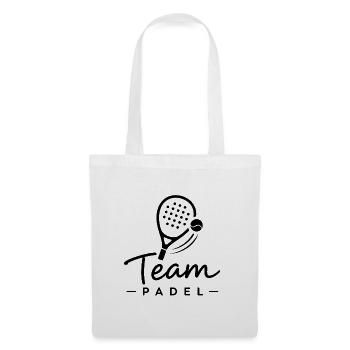Team PADEL avec raquette de padel - Sac en tissu - blanc - Devant