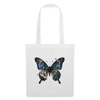 Steampunk Cathedral Butterfly - Tote Bag - white - Front