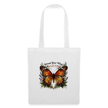 Spread Your Wings: Floral Butterfly - Tote Bag - white - Front