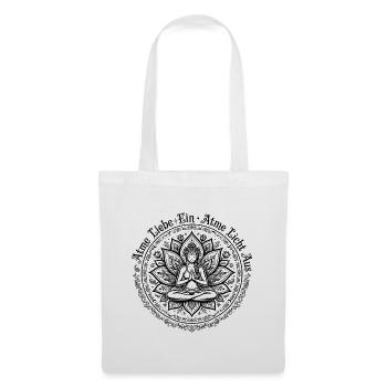 Inspirez l’amour, expirez la lumière - Namasté Lotus Yoga - Sac en tissu - blanc - Devant