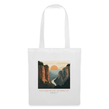 Suisse saxonne | Parc national vintage - Sac en tissu - blanc - Devant