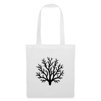 corail - Sac en tissu - blanc - Devant