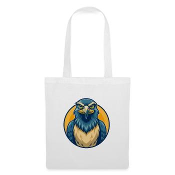 Falcon Kawaii Maskottchen-Cartoon-Clipart-Logo - Stoffbeutel - Weiß - Vorne