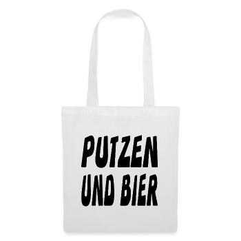 Putzen - Stoffbeutel - Weiß - Vorne