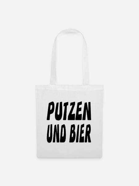 Putzen - Stoffbeutel - Weiß