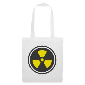 Symbole d’icône solide d’alerte aux radiations - Sac en tissu - blanc - Devant