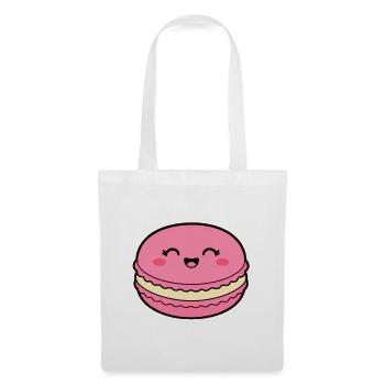 Kawaii Macaron Lächeln Design - Stoffbeutel - Weiß - Vorne