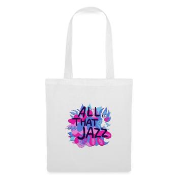 All That Jazz Musik Blumen Design - Stoffbeutel - Weiß - Vorne