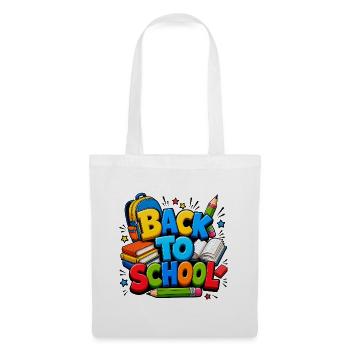 Colorful Back to School Supplies - Tote Bag - white - Front