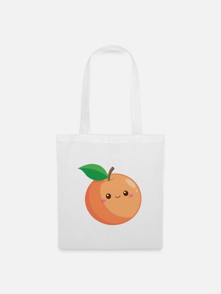 Kawaii Peach - Stoffbeutel - Weiß